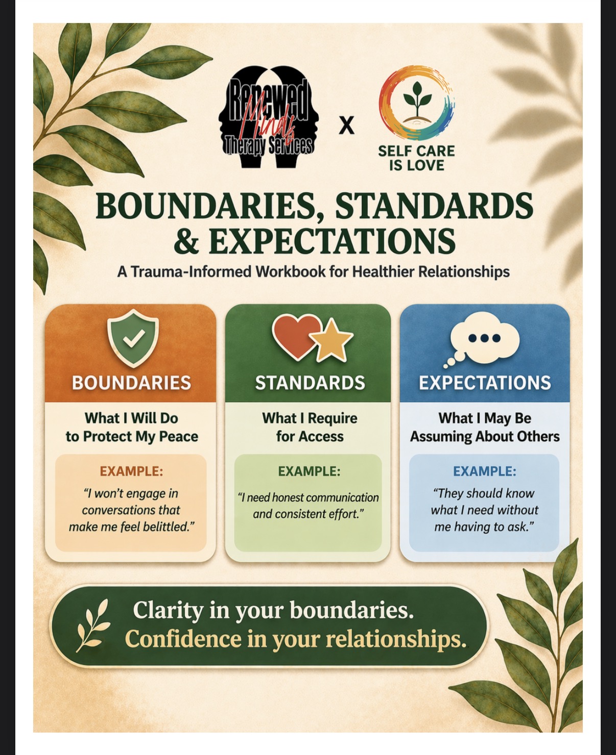 Boundaries, Standards & Expectations — Guided Workbook — Printed